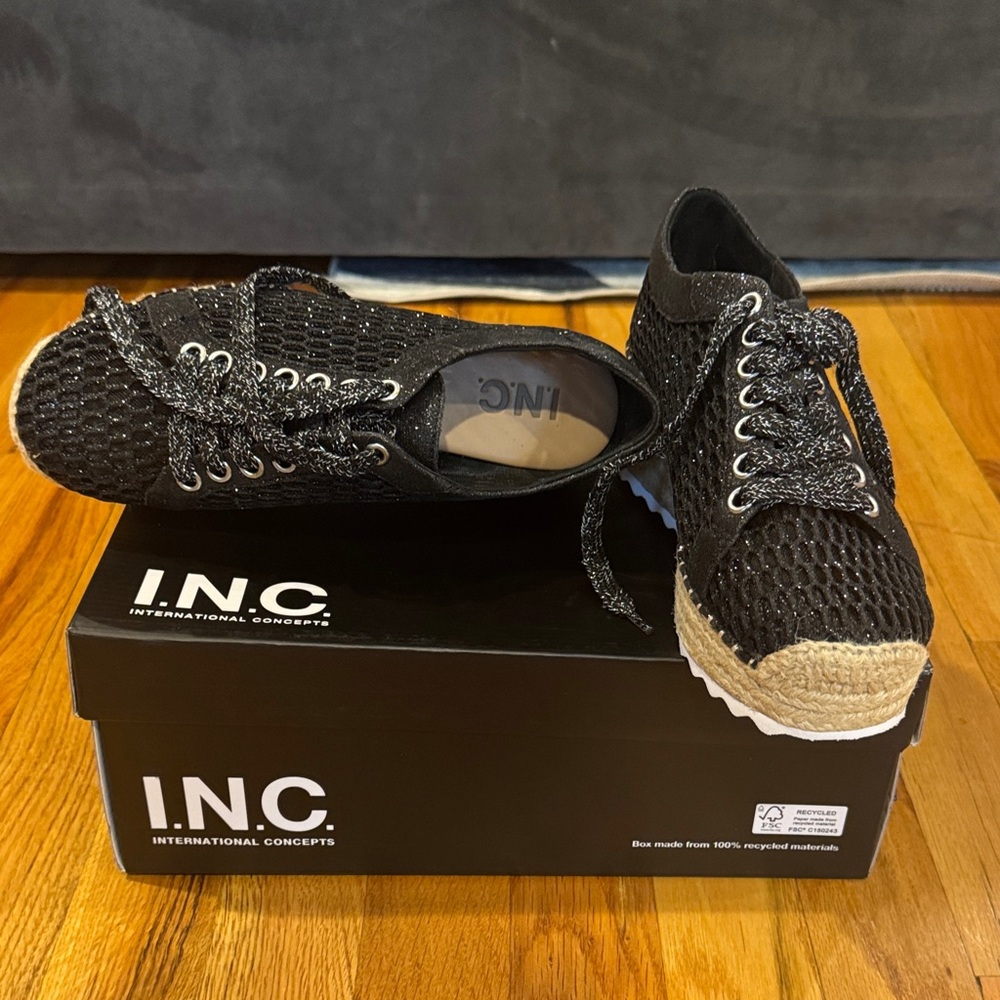 INC International Concepts Black Platform Shoes